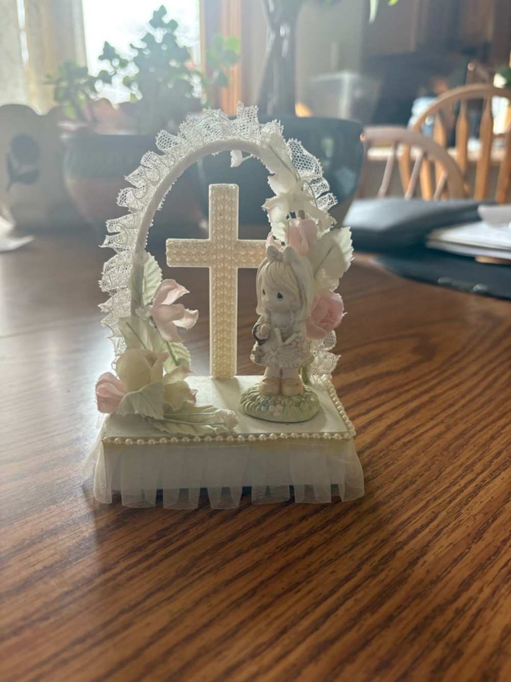 Precious Moments Figurine with Cross